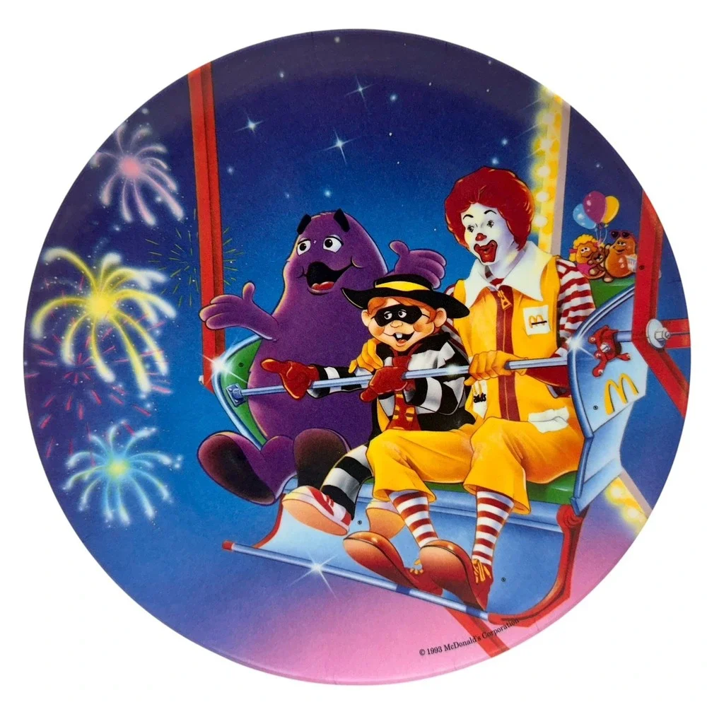 Vintage 1989 Set of 4‎ McDonalds Melamine Plates